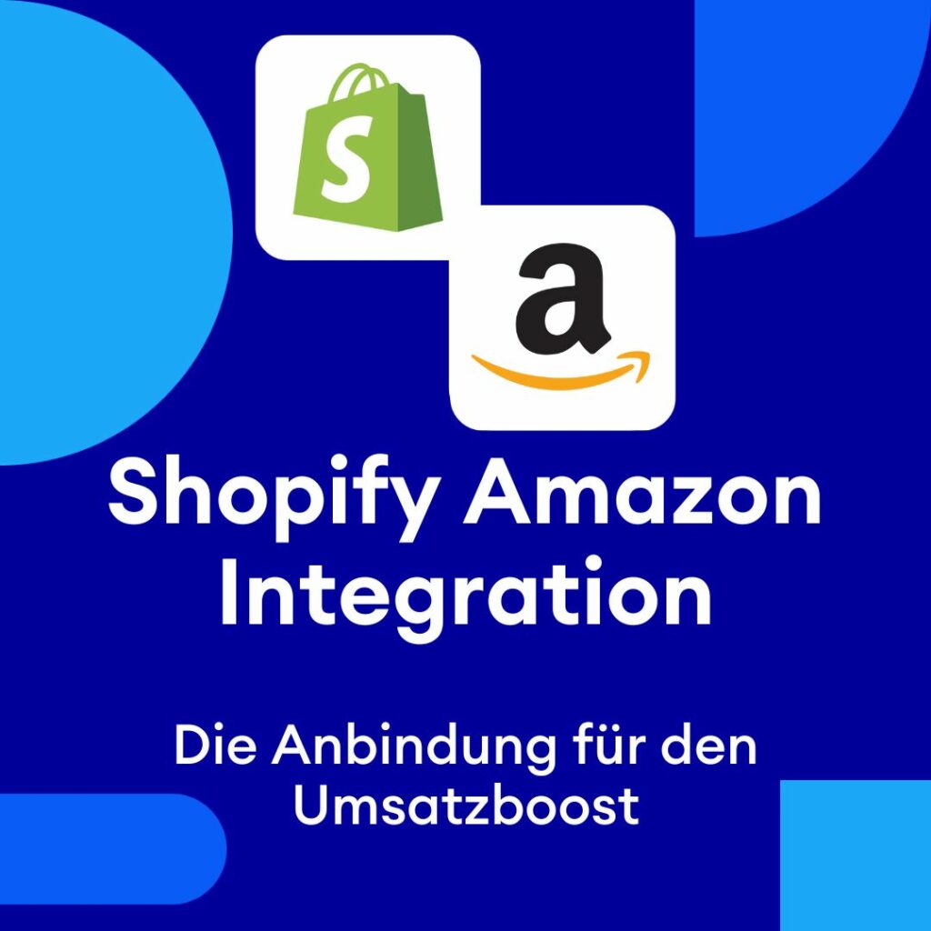 Shopify Amazon Integration Grafik, die beschreibt, wie die Anbindung einen Boost für den Umsatz bedeuten kann.